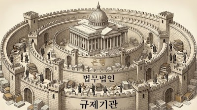 탈중앙 금융 DeFi와 대비되는 은행 중심의 전통 금융 신뢰 구조