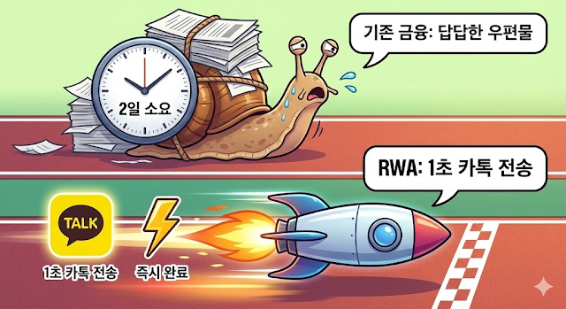 RWA 투자의 장점인 1초 즉시 완료 전송 속도